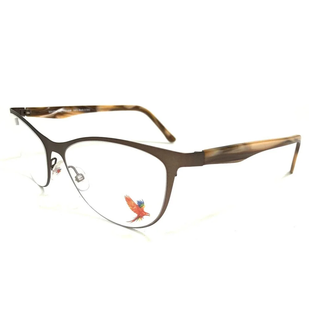 Maui Jim Eyeglasses Frames MJO2105-88M Matte Brown Horn Cat Eye 53-18-135